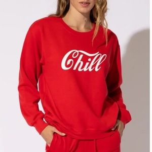 Red Nordstrom Loungewear Pullover